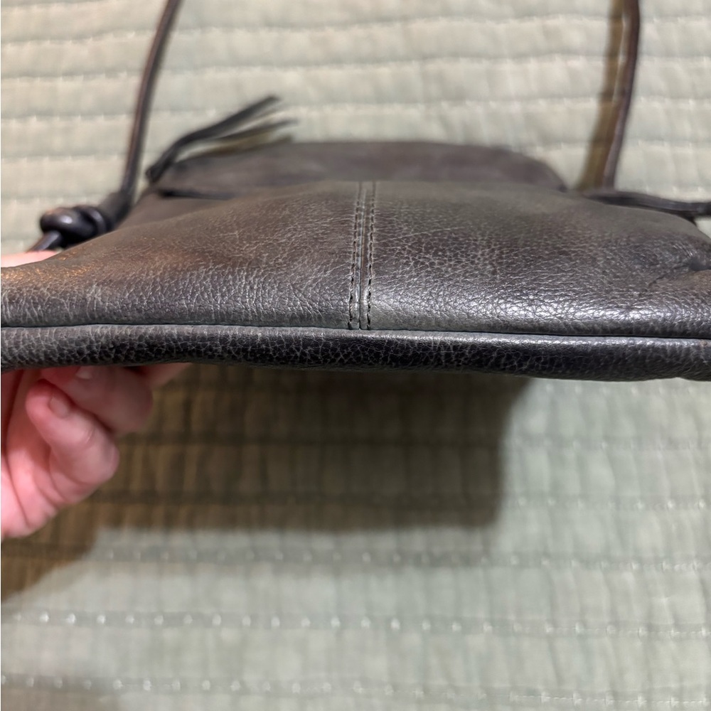 Latico Charcoal Leather Crossbody Bag - Picture 7 of 7